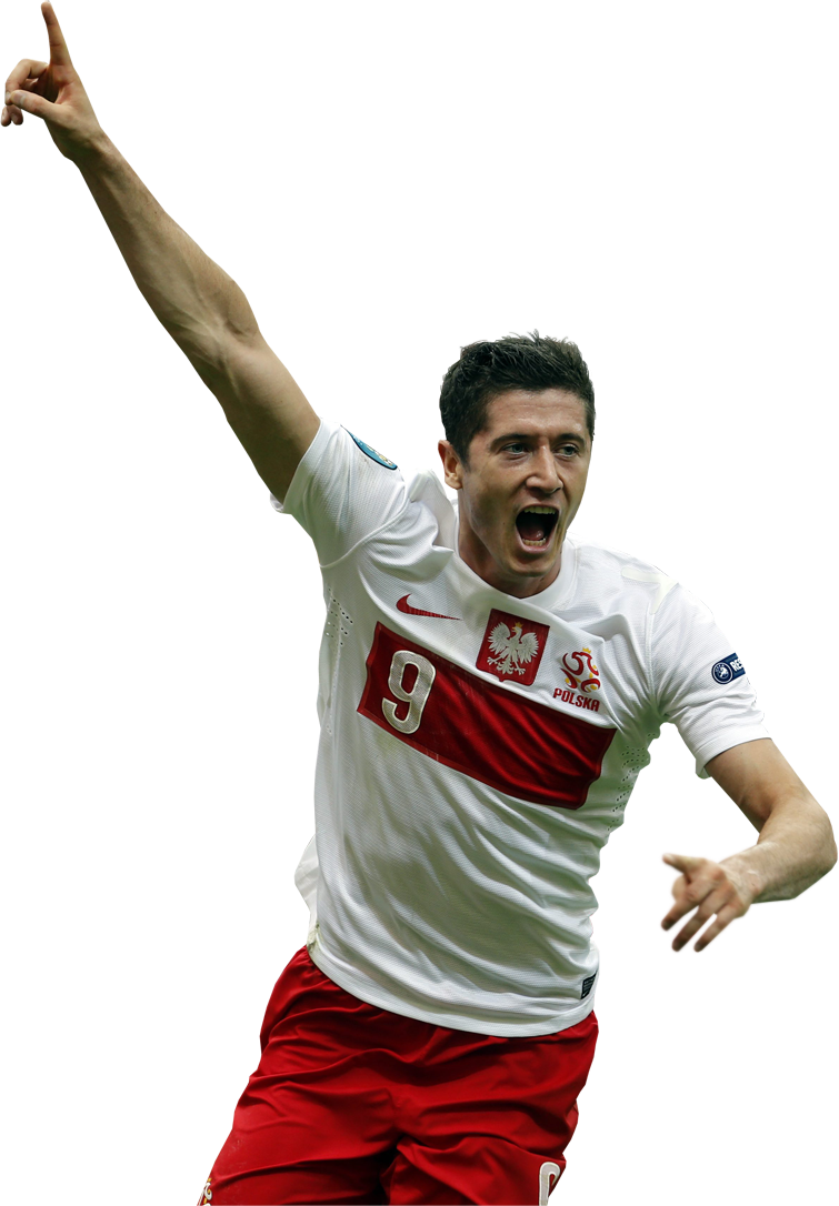 Robert Lewandowski Render - Lewandowski Poland Soccer Player (755x1086), Png Download