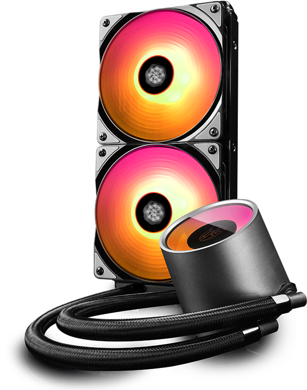 Window Panes And An Immersive Ambient Lighting Design - Watercooler Deepcool Castle (637x795), Png Download