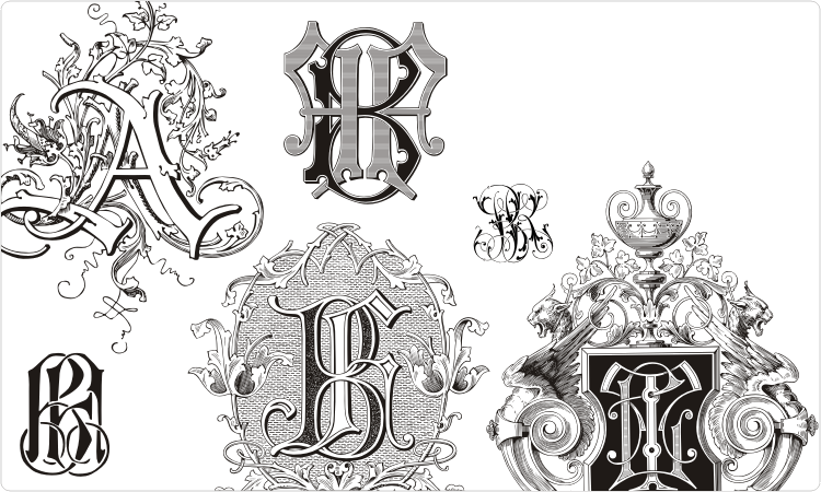 Monograms - Монограмма Вк (750x450), Png Download