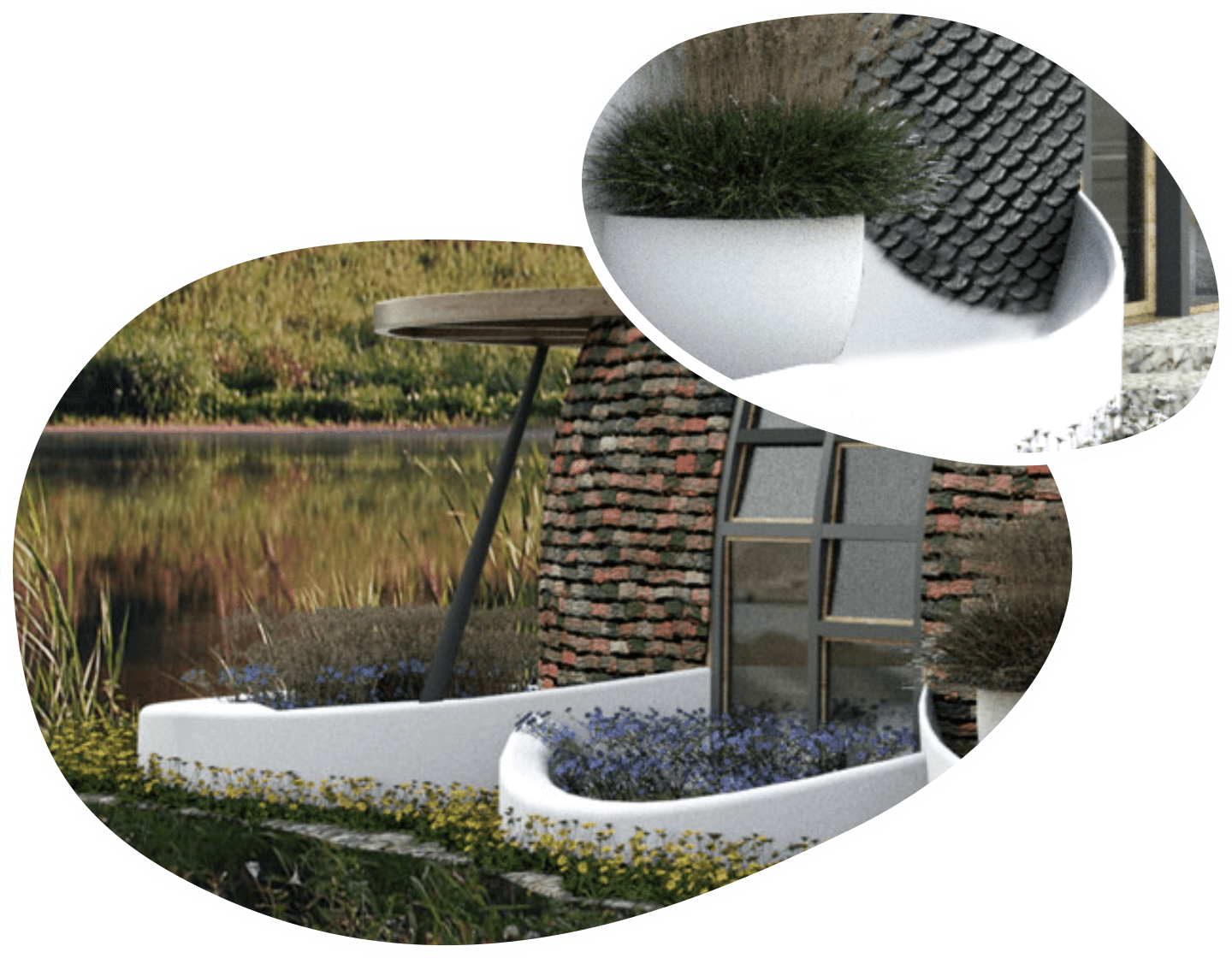 Multiple House Project Pric - Reflection (1440x1120), Png Download