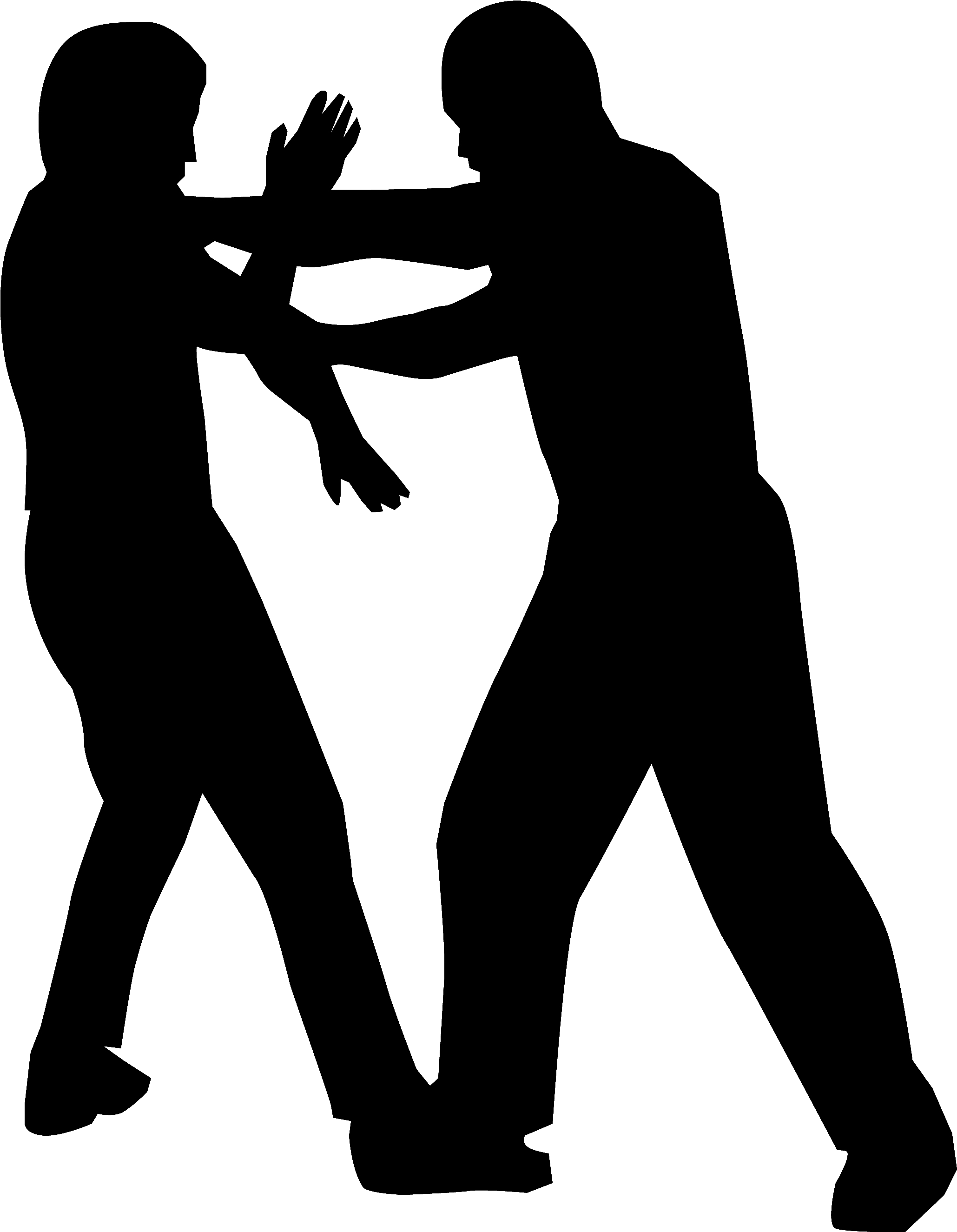 Self-defense Programs - Wing Chun Siluetas (2169x2725), Png Download