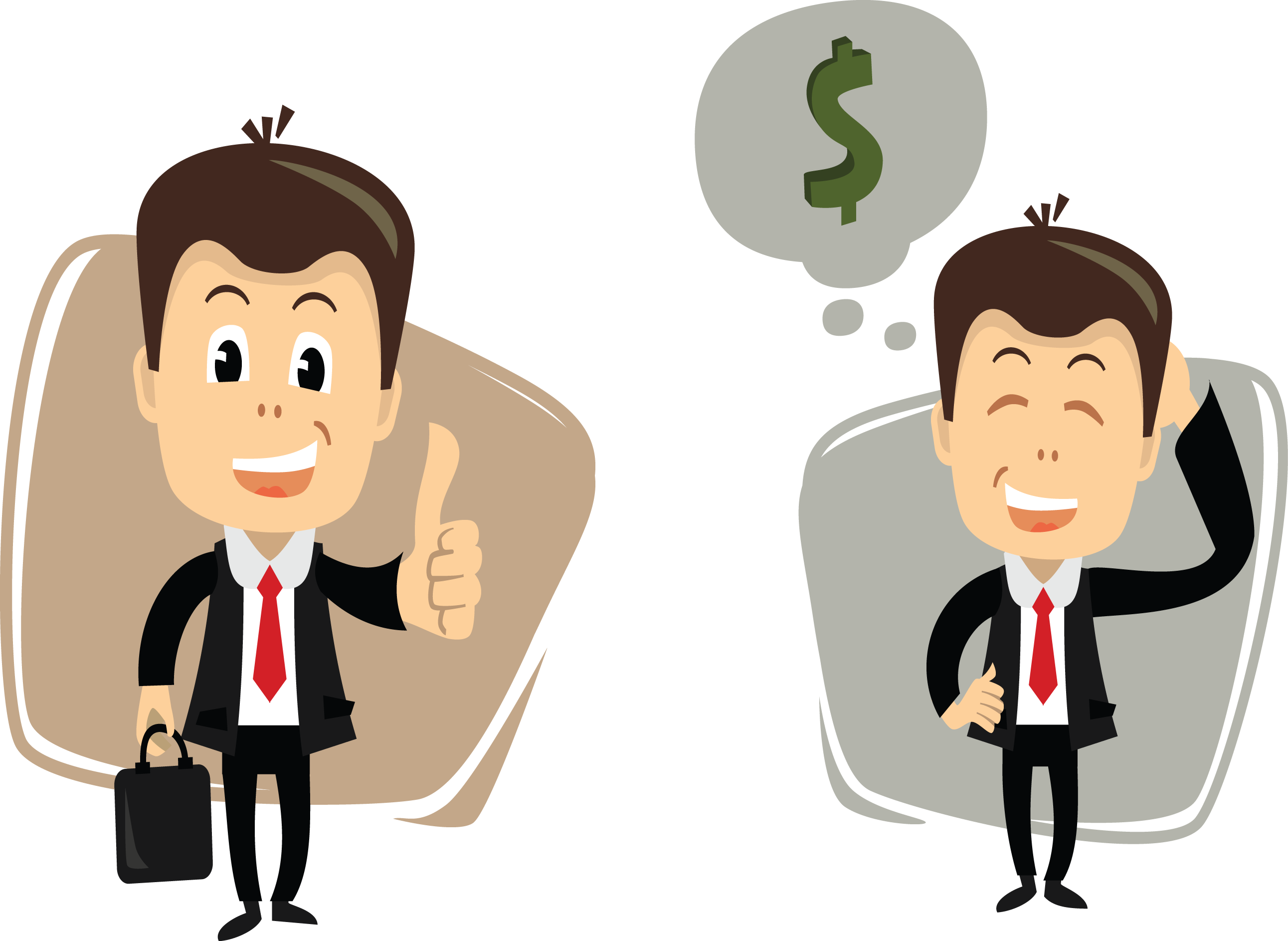 Euclidean Vector Illustration - Free Illustration Businessman Vector (2583x1886), Png Download