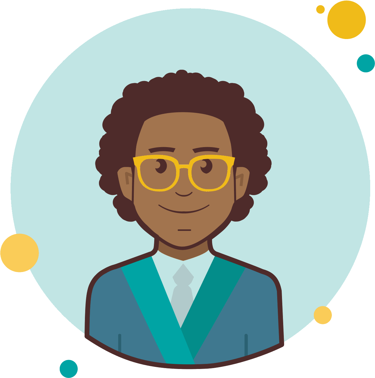 Business Man In Yellow Glasses Icon - Icon (1600x1600), Png Download