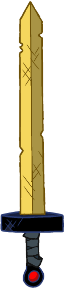Finn's Gold Sword - Pora Na Przygodę Miecz (218x594), Png Download