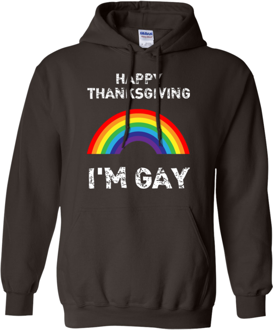 “happy Thanksgiving I'm Gay” Funny Thanksgiving T-shirt - Hace To Walk My Unicorn (1155x1155), Png Download