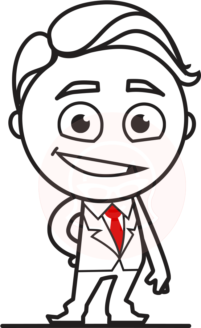 Ben The Banker - Clipart Black And White Cartoon Characters (957x1060), Png Download