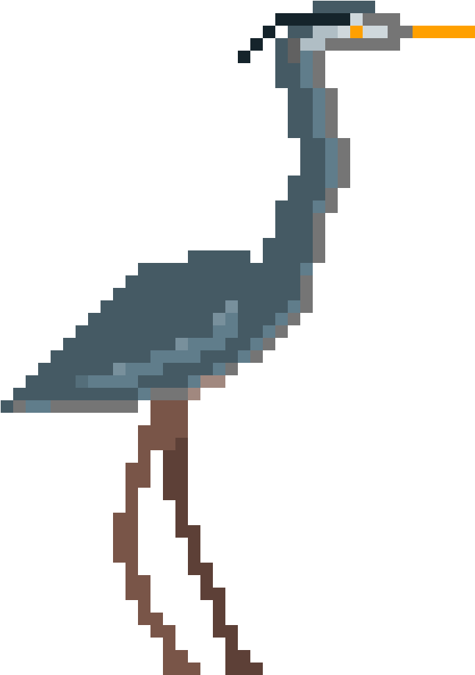 Great Blue Heron - Portable Network Graphics (1152x1152), Png Download