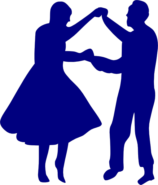 Couple Dancing - Old Couple Dancing Silhouette (510x597), Png Download