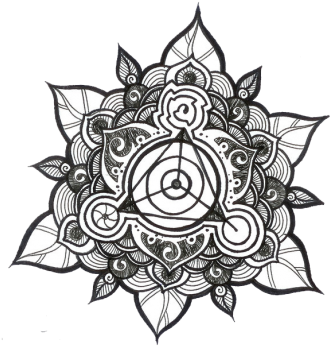 Mandala Tattoos - Triangle Mandala Tattoo (344x360), Png Download