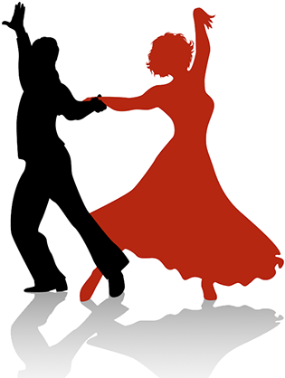 Dance Vector Png For Kids - Ballroom Dancing Silhouette Swing (384x426), Png Download