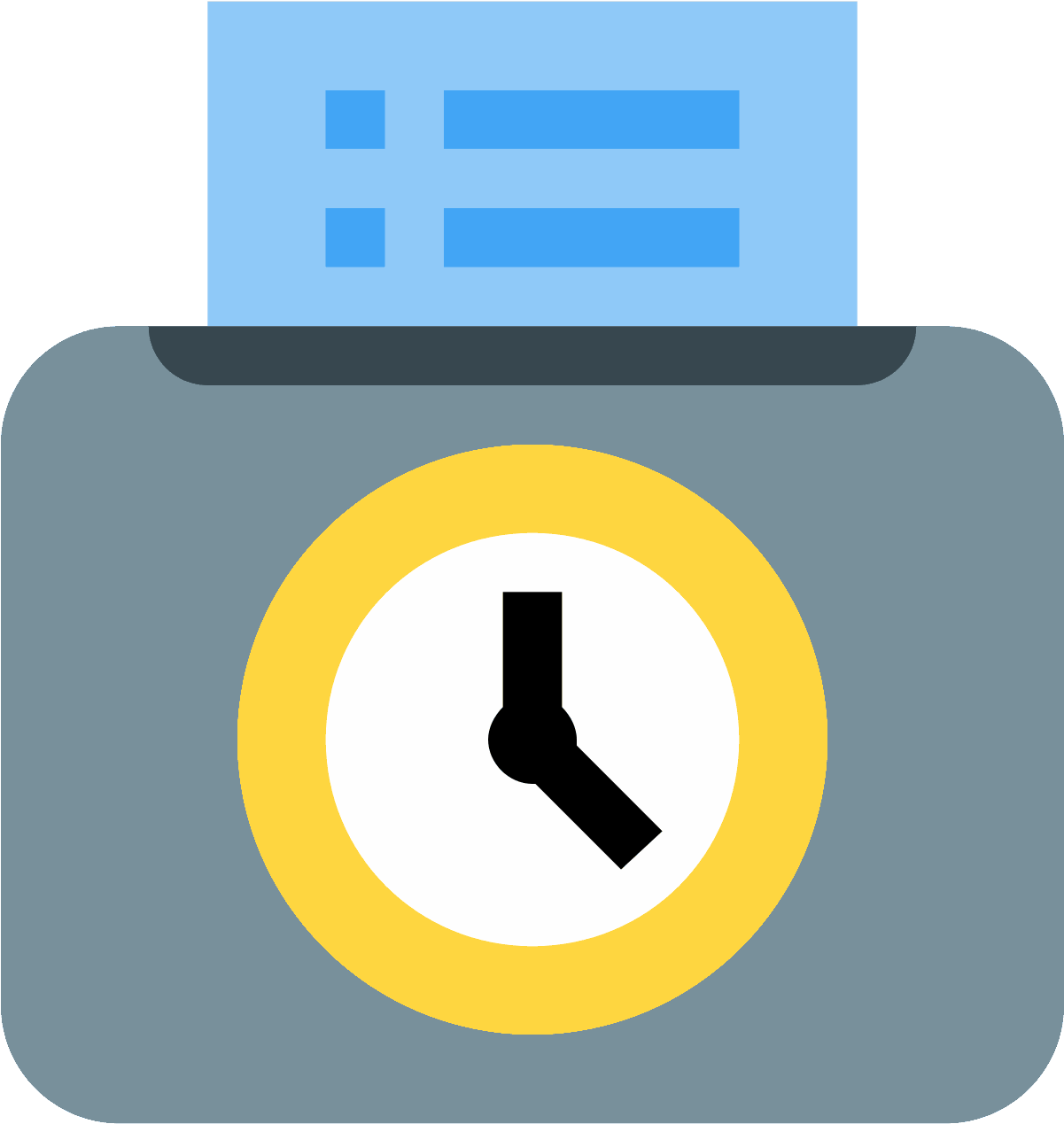Time Card Icon - Icon (1600x1600), Png Download