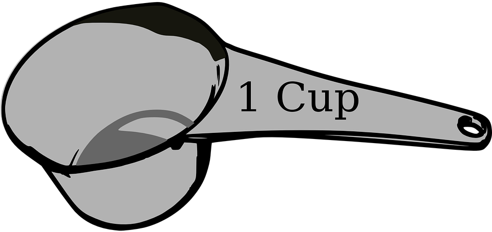 Baker Sheep With Baking Spoon Clipart Commercial Use - 1 3 Cup Measure (960x480), Png Download