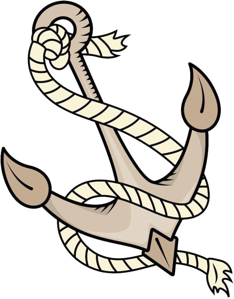 Clip Black And White Anchor Clip Cartoon - Cartoon Ropes (1024x1180), Png Download