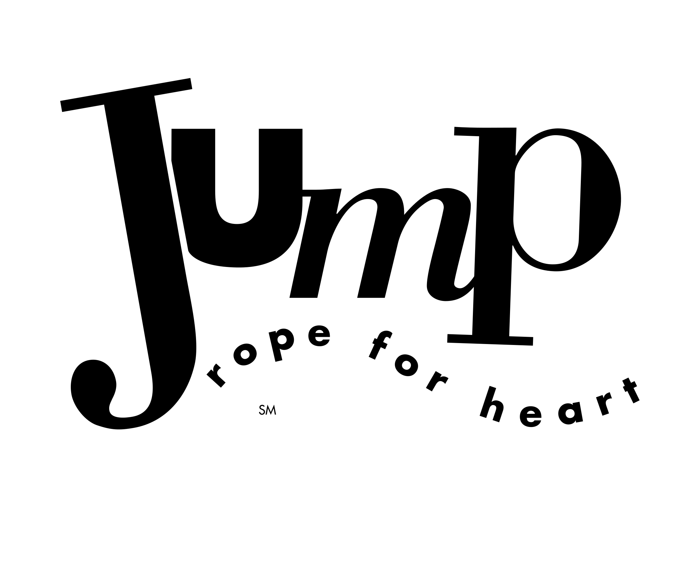 Jump Rope For Heart Logo Black And White - Jump Rope For Heart Bc Logo (2400x2400), Png Download