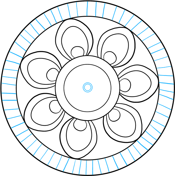 How To Draw Beginner Mandala - Drawing (680x678), Png Download