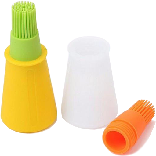 Silicone Grill Oil Brush Liquid Pen Bottle For Barbecue - Silicone Oil Brush Bottle (600x550), Png Download