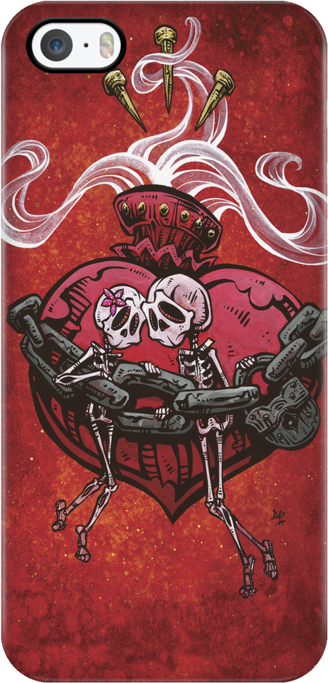 Day Of The Dead Artist David Lozeau, Chained To You - Custom Phone Cases Iphone 5c - Diy Sugar Skull Cell (1024x1024), Png Download