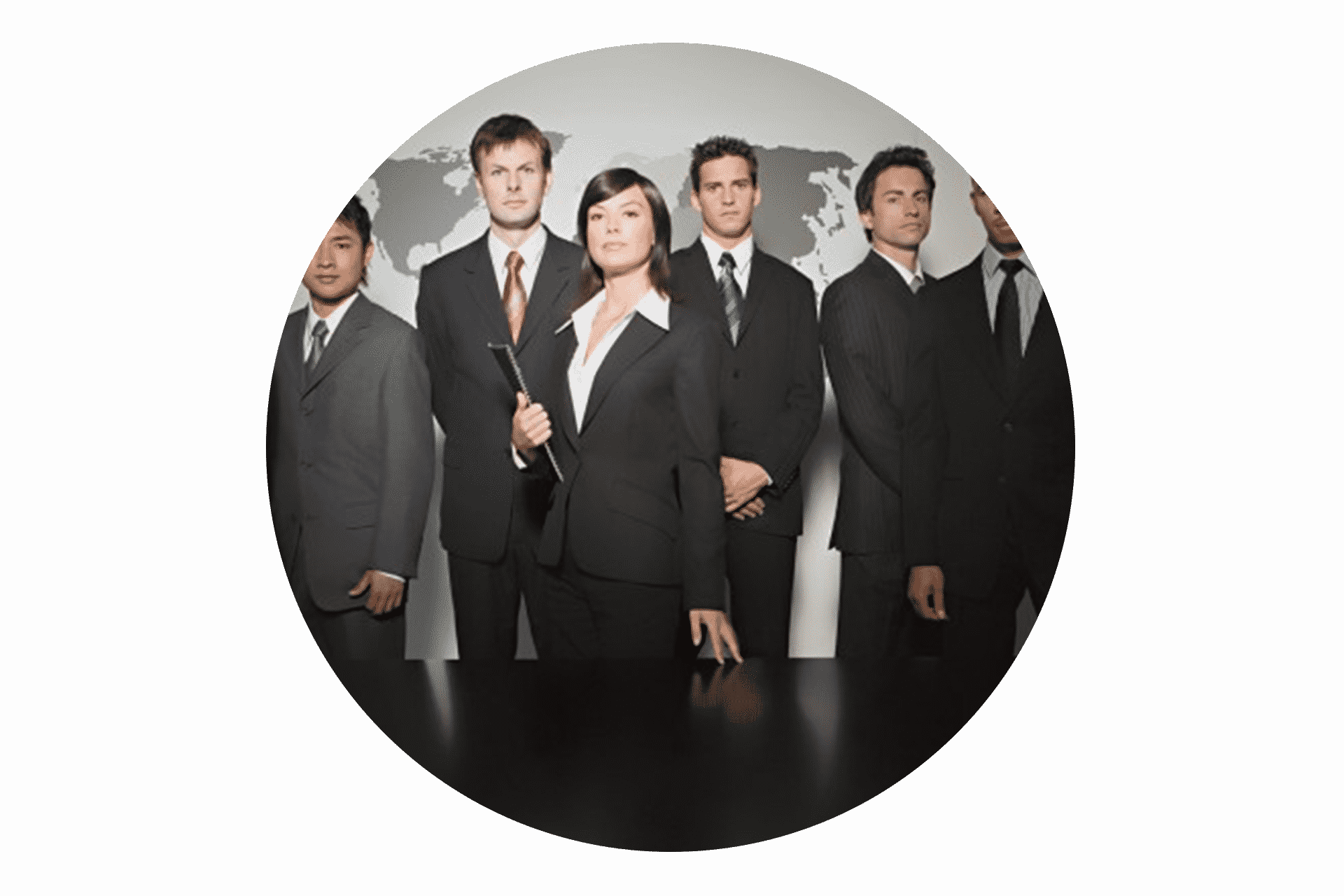 Executive Service - Female Boss Male Subordinates (1920x1280), Png Download