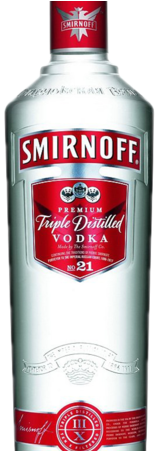 Smirnoff Triple Distilled Vodka Nv - Smirnoff Vodka 1 Litre (450x450), Png Download