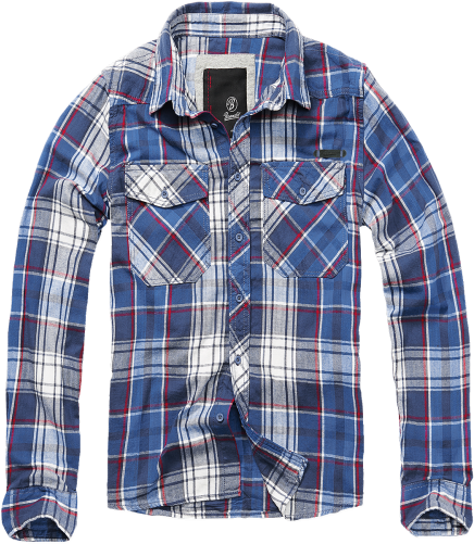 Hombre Camisa A Cuadros Manga Larga Azul Rojo Blanco - Check Shirt Navy (500x500), Png Download