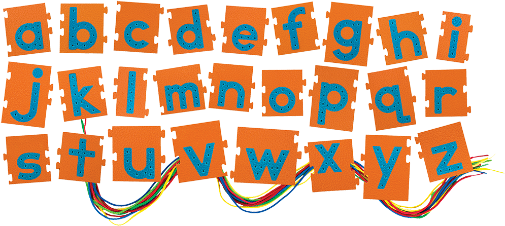 Lace & Link™ Lowercase - Lauri Toys Lace And Link Letters (lowercase) (1000x1000), Png Download