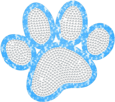 Classic Paw Print With Lace Outline Design - Placemat (415x415), Png Download