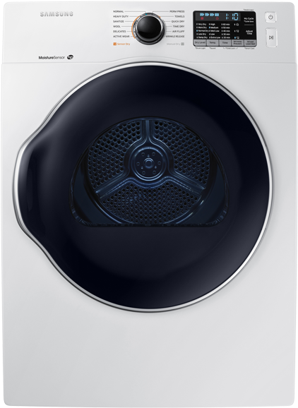 Image For Samsung Dryer - Samsung Dv22k6800ew Front-loading Electric Dryer - (519x804), Png Download