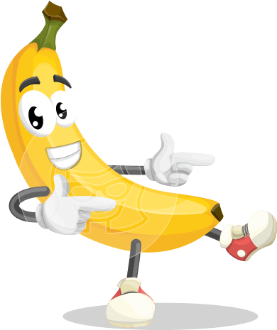 Banana Peelstrong Banana Peelstrong - Strong Banana Cartoon Png (439x464), Png Download