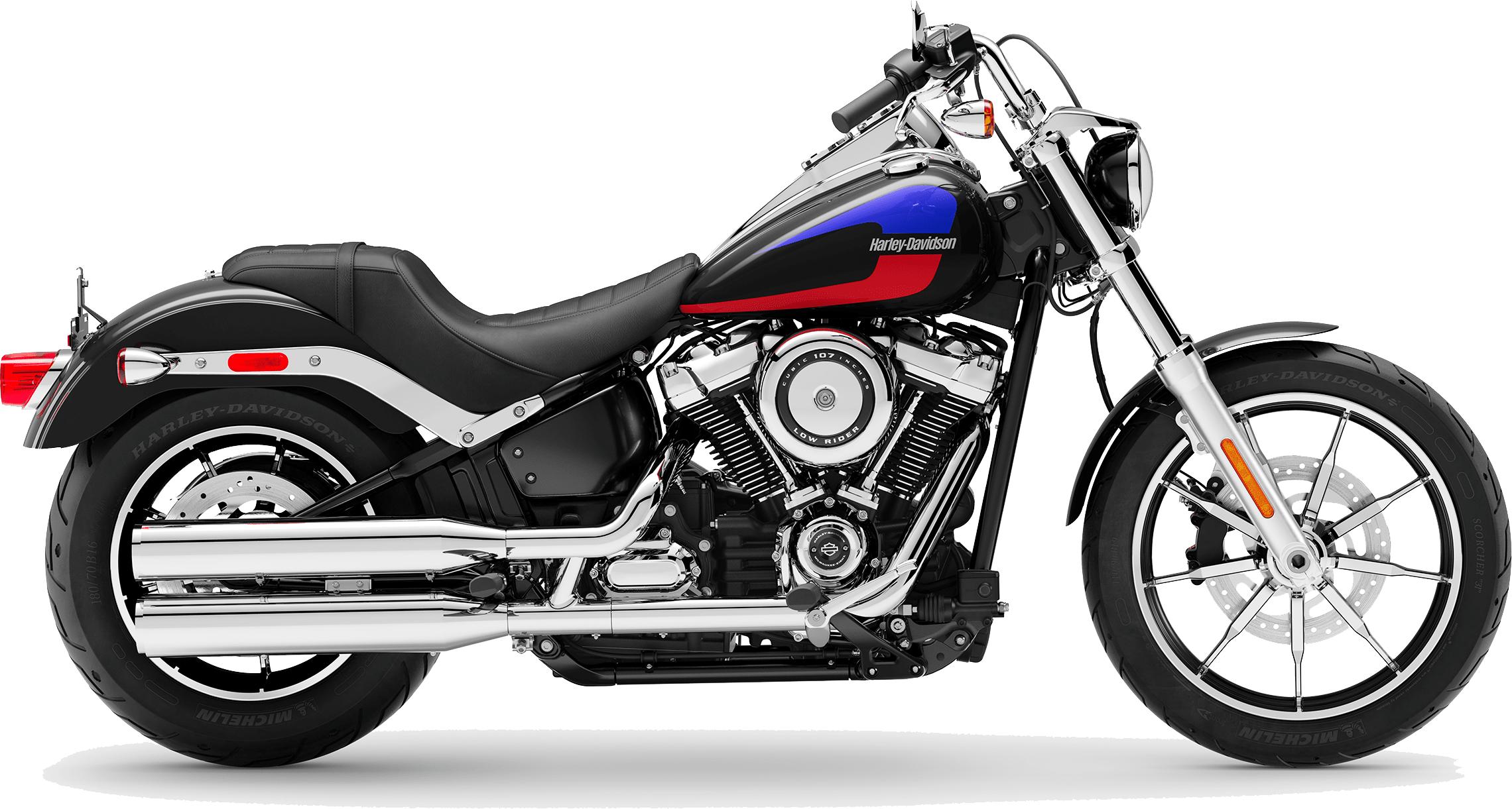 2019 Harley-davidson Softail Low Rider Vivid Black - Harley Low Rider 2019 (2280x1221), Png Download