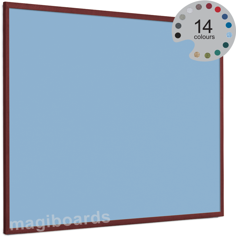 Hessian Dark Wood Framed Noticeboard - Clock (800x912), Png Download