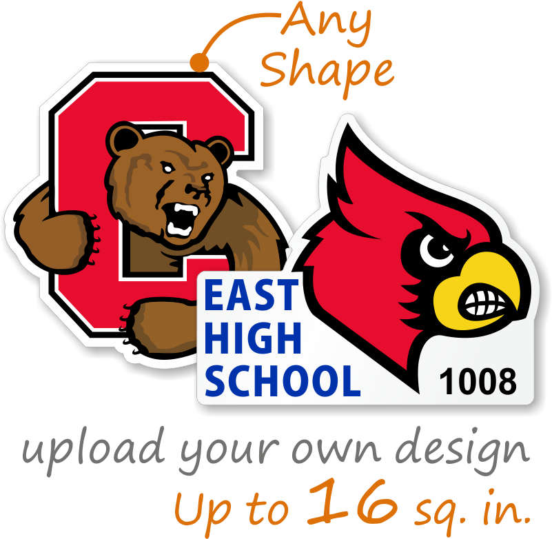 Custom Shape Window Decal - Louisville Cardinals Logo (800x800), Png Download