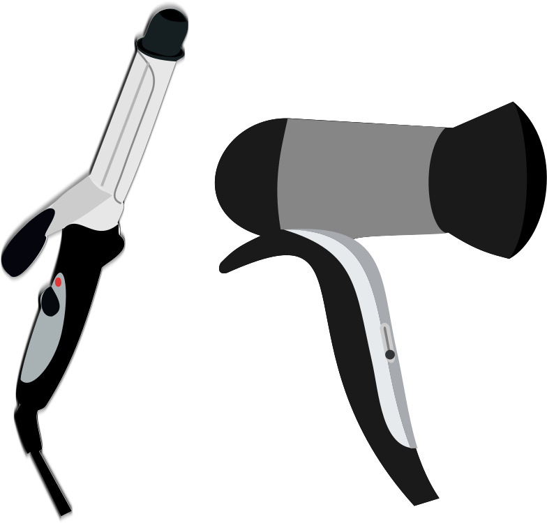 1 2 Of 2 Clip Art Categories - Hair Dryer Clip Art Free (800x756), Png Download