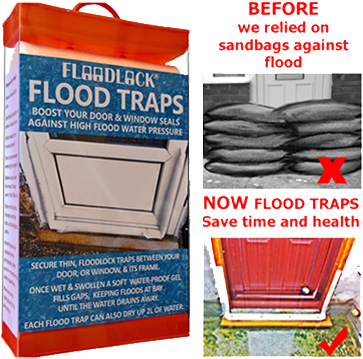 Flood Traps Diy Flood Protection - Allups Floodlock Door & Window Seals - Set (365x365), Png Download