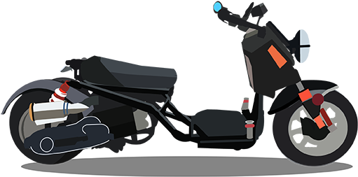 Low Rider Scooter 2 - Portable Network Graphics (585x369), Png Download