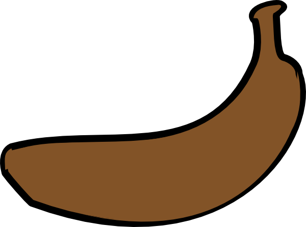 Banana Brown Clip Art - Brown Banana Png (600x445), Png Download
