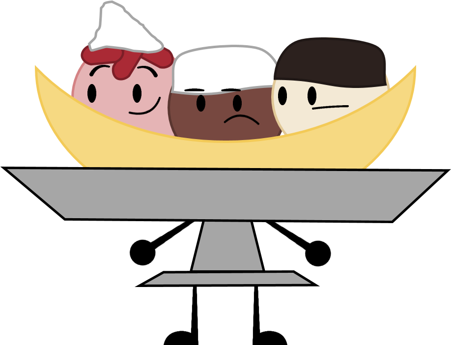 Banana Split Pose - Portable Network Graphics (918x702), Png Download