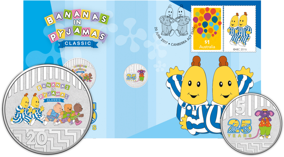Bananas In Pyjamas Stamp And Coin Cover - Bananas In Pyjamas By Full Cast (970x545), Png Download