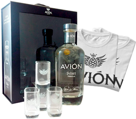 Tequila Avion Silver 750ml Shot Glasses A Un Precio - Avion Tequila (550x479), Png Download