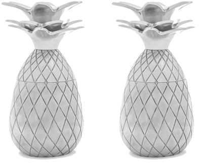 Silver Pineapple Shot Glasses - Ikea Pineapple (407x480), Png Download