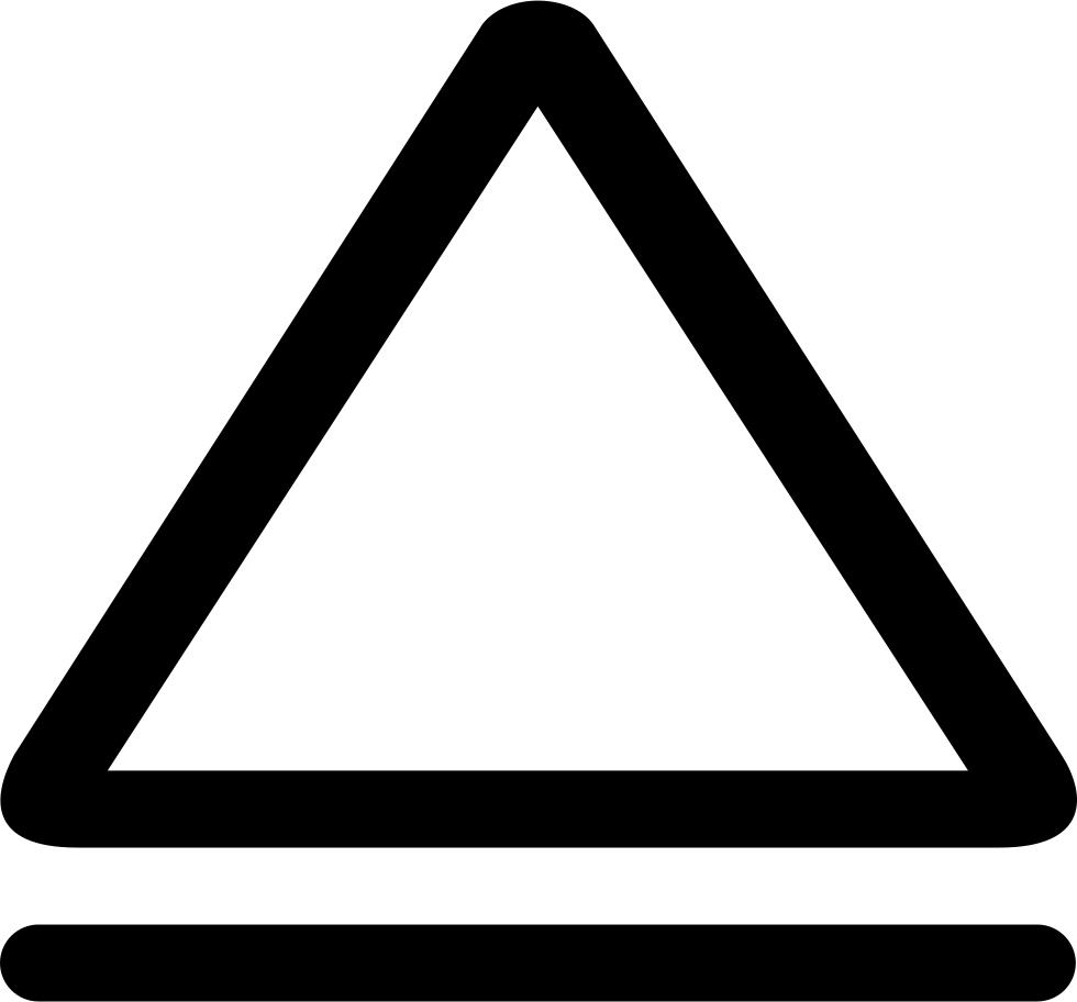 Triangle Equilateral Outline Shape On Horizontal Line - Contorno De Un Triangulo (980x912), Png Download