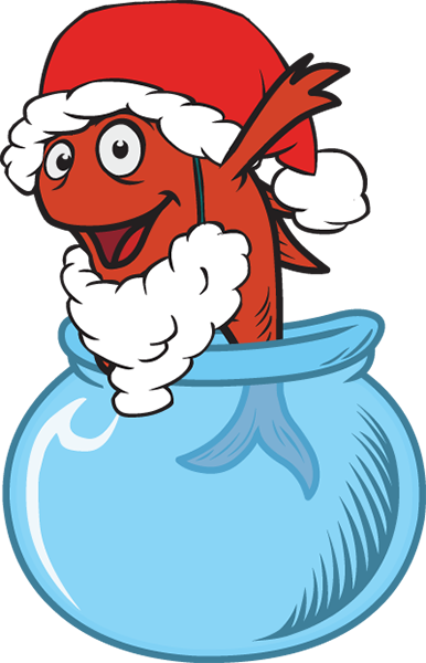 'twas The Day Before Christmas And All Through The - Fish Cat In The Hat Png (386x600), Png Download