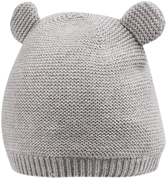 Bear Ears Baby Hat - Beanie (600x600), Png Download