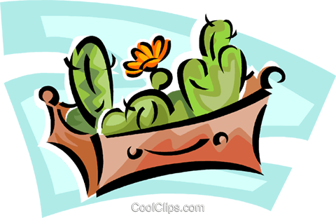 Plants Growing In A Box Royalty Free Vector Clip Art - Illustration (480x311), Png Download