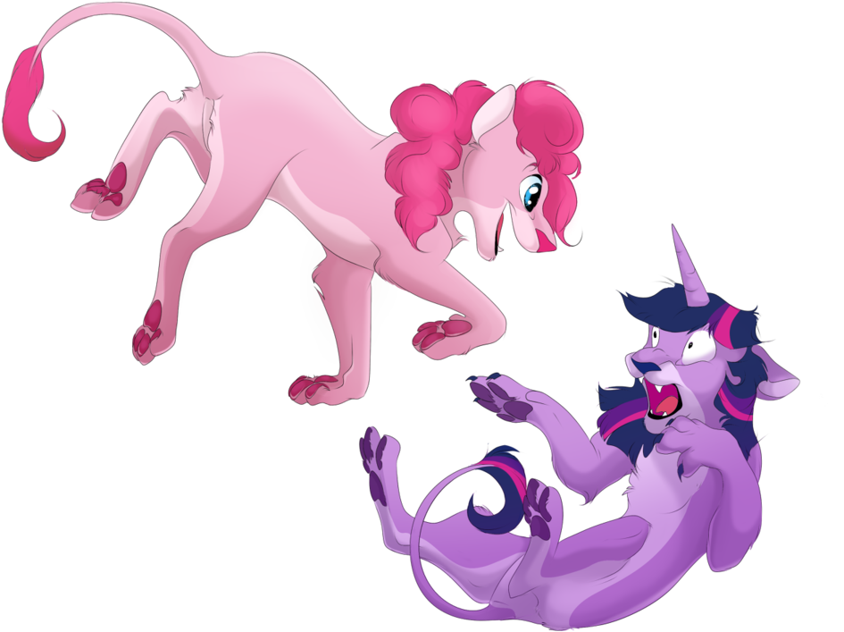 Pony Pinkie Pie Pink Purple Mammal Cartoon Vertebrate - Twilight And Pinkie Pie (1280x728), Png Download