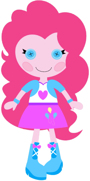 Cartoon Clipart Pony Pinkie Pie Png - My Little Pony Equestria Girls Lalaloopsy (297x600), Png Download