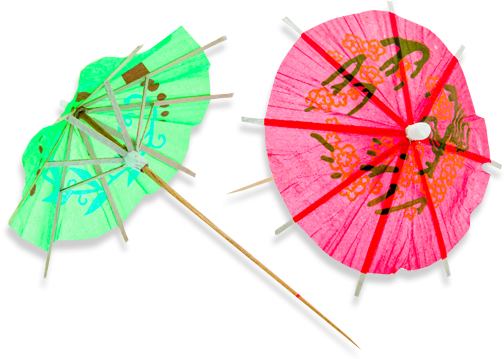 Umbrellas - Cocktail Umbrella (520x360), Png Download