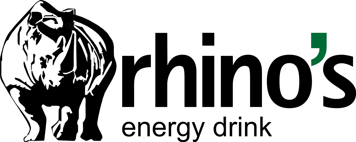Rhino's Energy Drink Logo (1200x478), Png Download