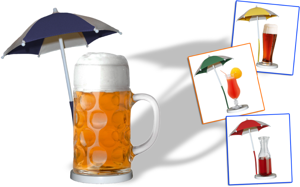 Cocktail Umbrella (1000x639), Png Download