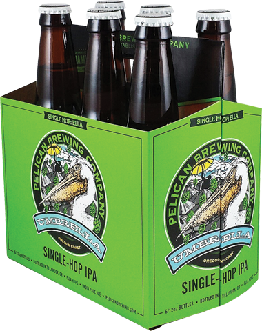 Pelican Brewing Umbrella Ipa - Beer Bottle (380x480), Png Download