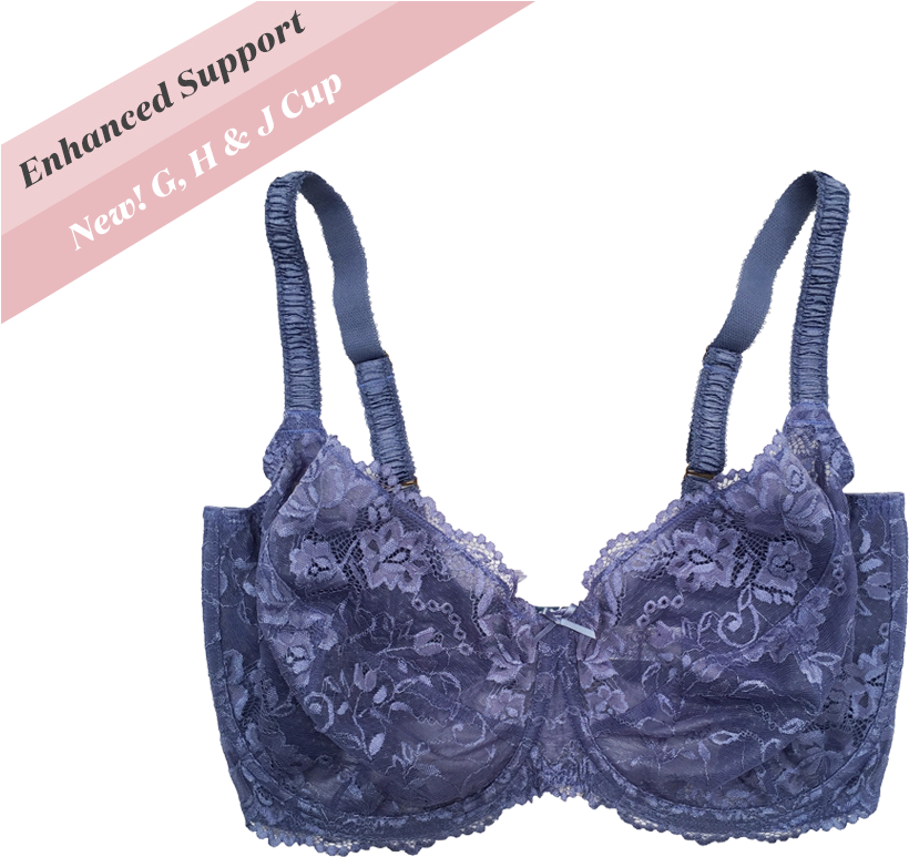 Serena Lace Bra Dusky Blue Brad04 2221jeansblue - Bra (1000x926), Png Download